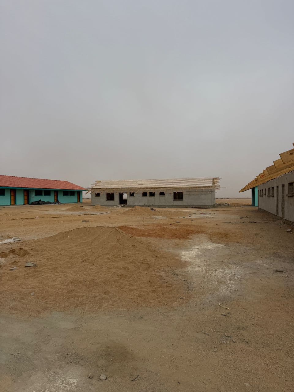A broad view of a building work site