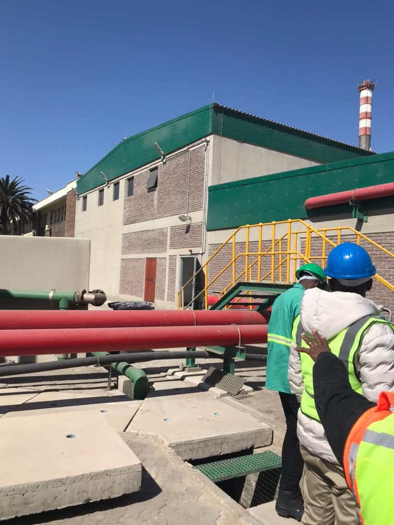 A site team beside active infrastructure work
