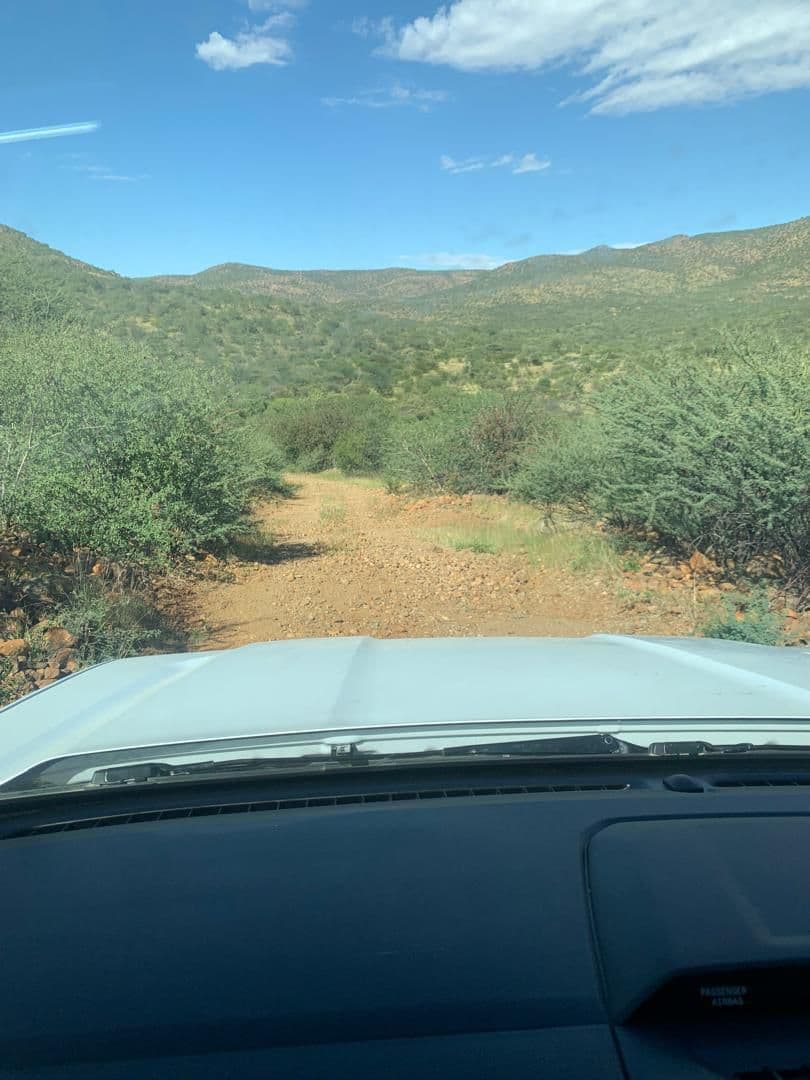 A view across a green Namibian landscape