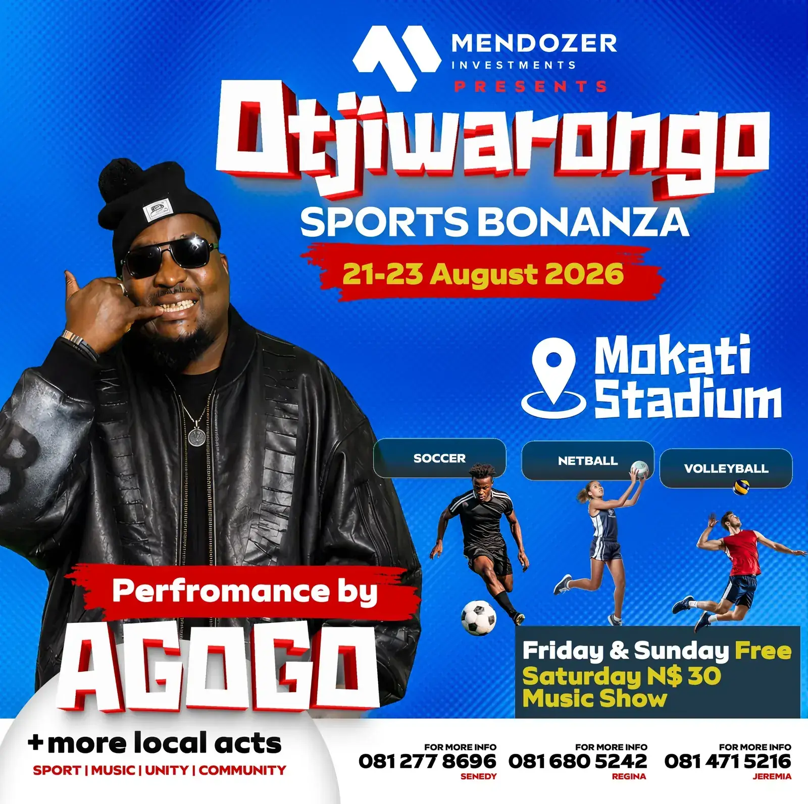 Agogo poster for Otjiwarongo Sports Bonanza 2026
